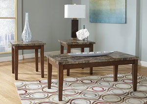 Theo Occasional Table Set (Cocktail & 2 Ends),Signature Design by Ashley