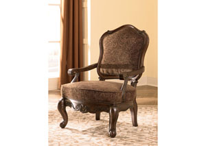North Shore Dark Brown Showood Accent Chair,Millennium